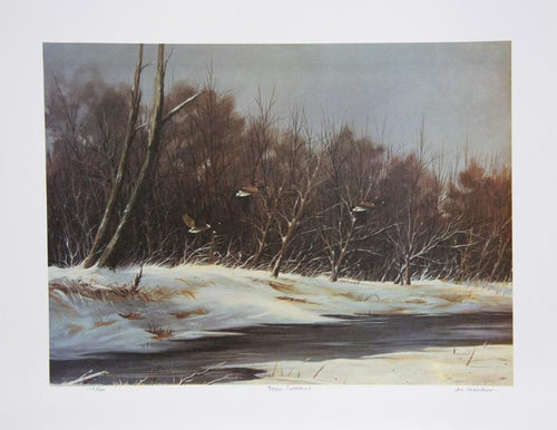 Snow Shadows Lithograph | M. Barker,{{product.type}}