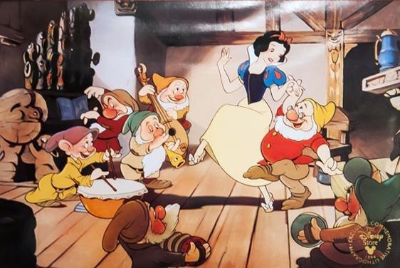 Snow White Dancing with the Seven Dwarfs Lithograph | Walt Disney Studios,{{product.type}}