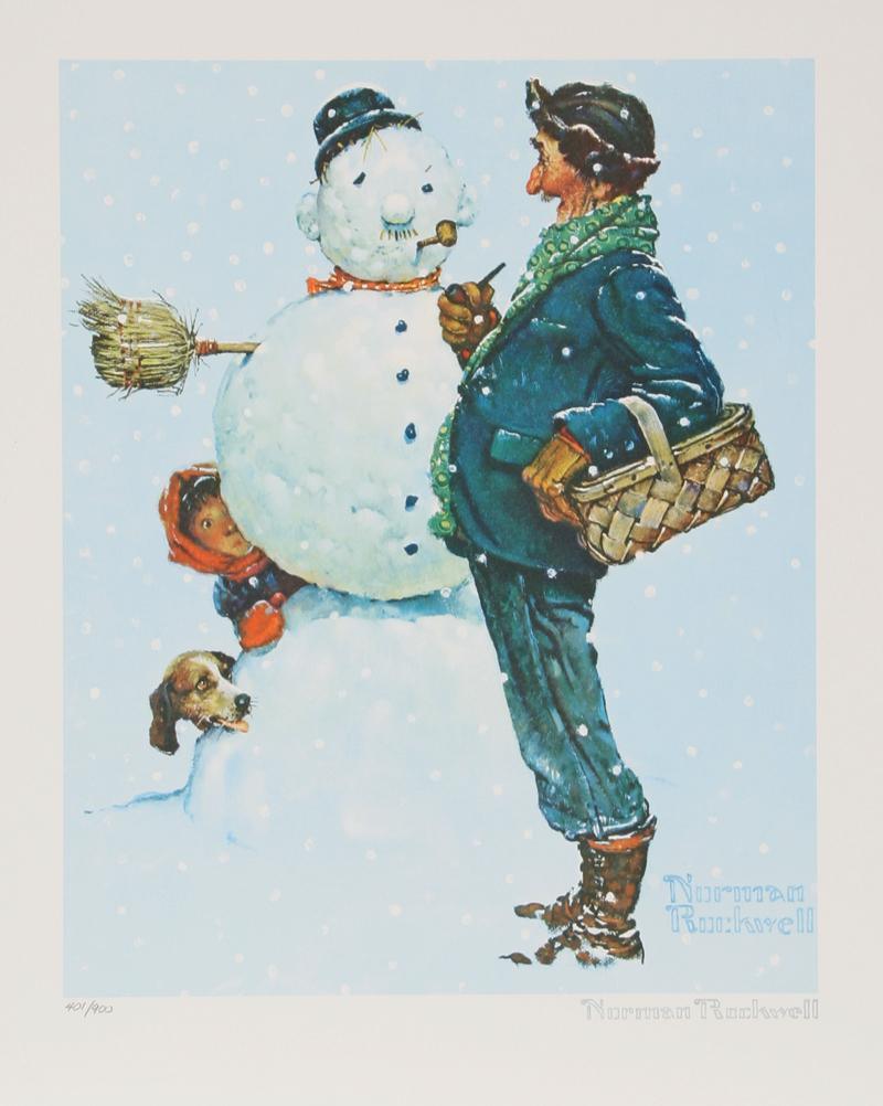 Snowman Poster | Norman Rockwell,{{product.type}}