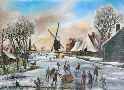 Snowy Day Oil | J. Van Buiksloot,{{product.type}}