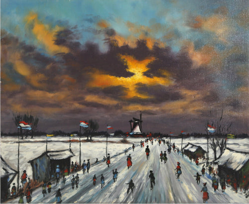 Snowy Landscape Oil | Candice Bergen,{{product.type}}