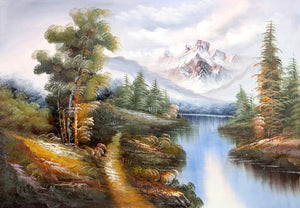 Snowy Mountain Landscape (148) Oil | Shumu Fu,{{product.type}}