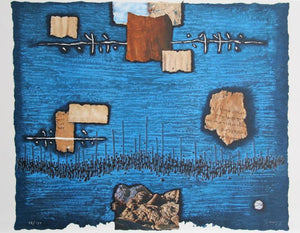 Soaring Letters Lithograph | Moshe Elazar Castel,{{product.type}}