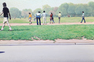 Soccer Players in Central Park Oil | Hilo Chen,{{product.type}}