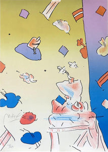 Soft Chair and Wall Lithograph | Peter Max,{{product.type}}