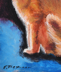 Somali Cat watercolor | Erik Freyman,{{product.type}}