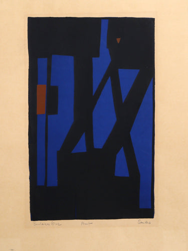 Soulages Blue Screenprint | Unknown Artist,{{product.type}}