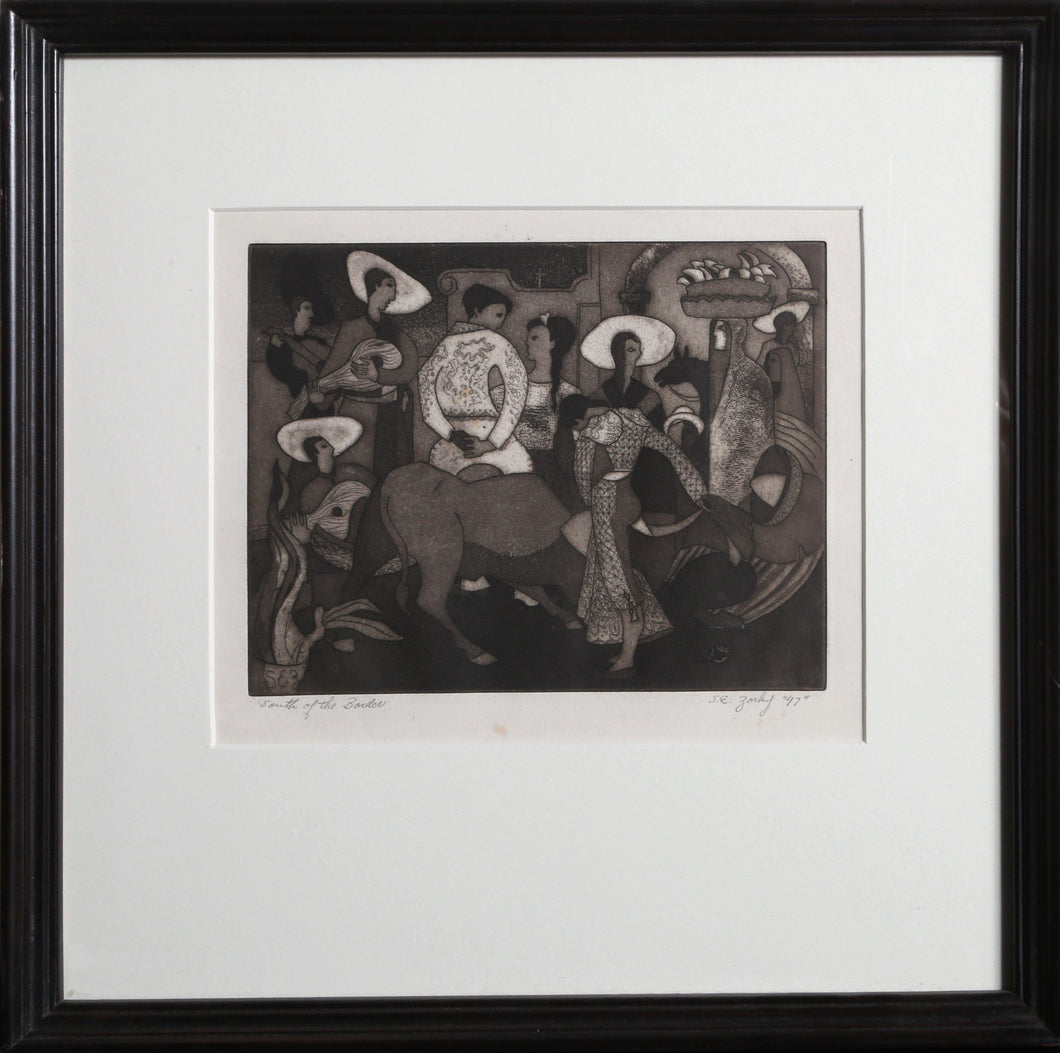 South of the Border Etching | S.E. Zorky,{{product.type}}