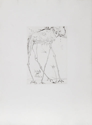 Space Elephant Etching | Salvador Dalí,{{product.type}}