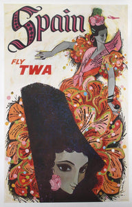Spain - Fly TWA Poster | David Klein,{{product.type}}
