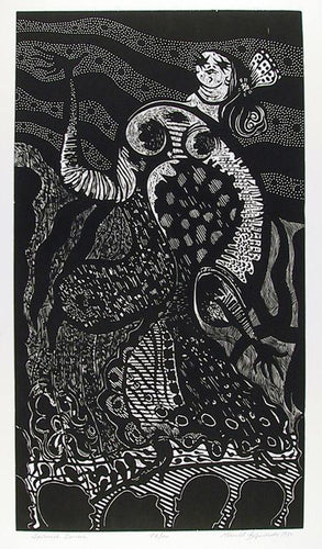 Spanish Dancer, Back Woodcut | Manuel Izqueirdo,{{product.type}}