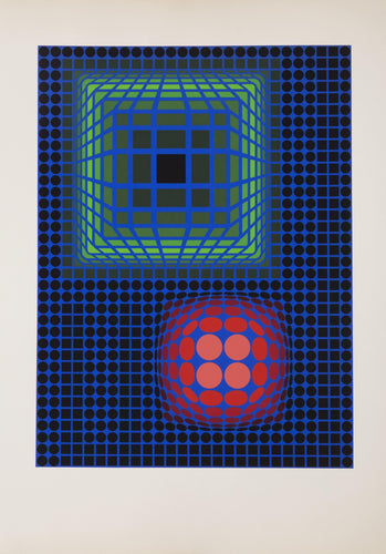Sphere and Cube screenprint | Victor Vasarely,{{product.type}}