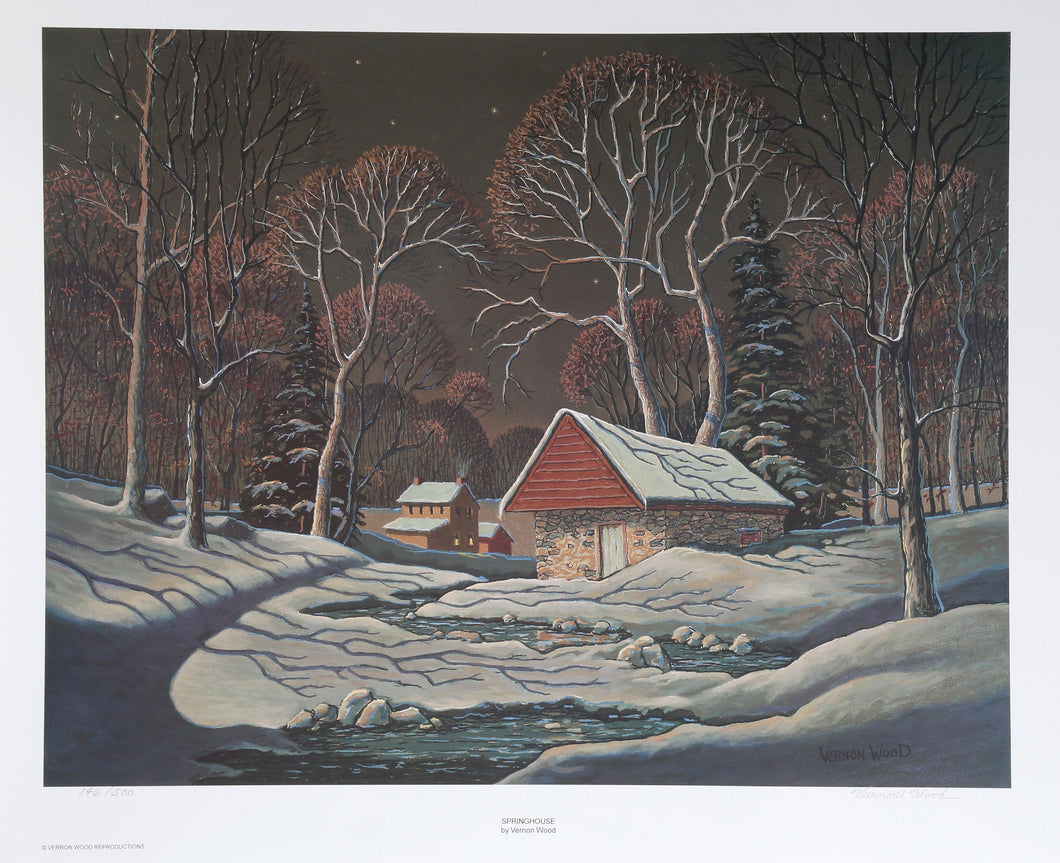 Springhouse Lithograph | Vernon Wood,{{product.type}}