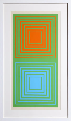 Squares on Green Screenprint | Hal Rogoff,{{product.type}}