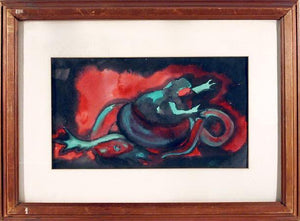 St. George and the Dragon Watercolor | Alfred Van Loen,{{product.type}}