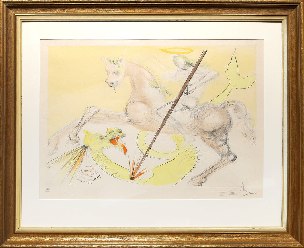 St Georges et le Dragon Ecthing | Salvador Dalí,{{product.type}}