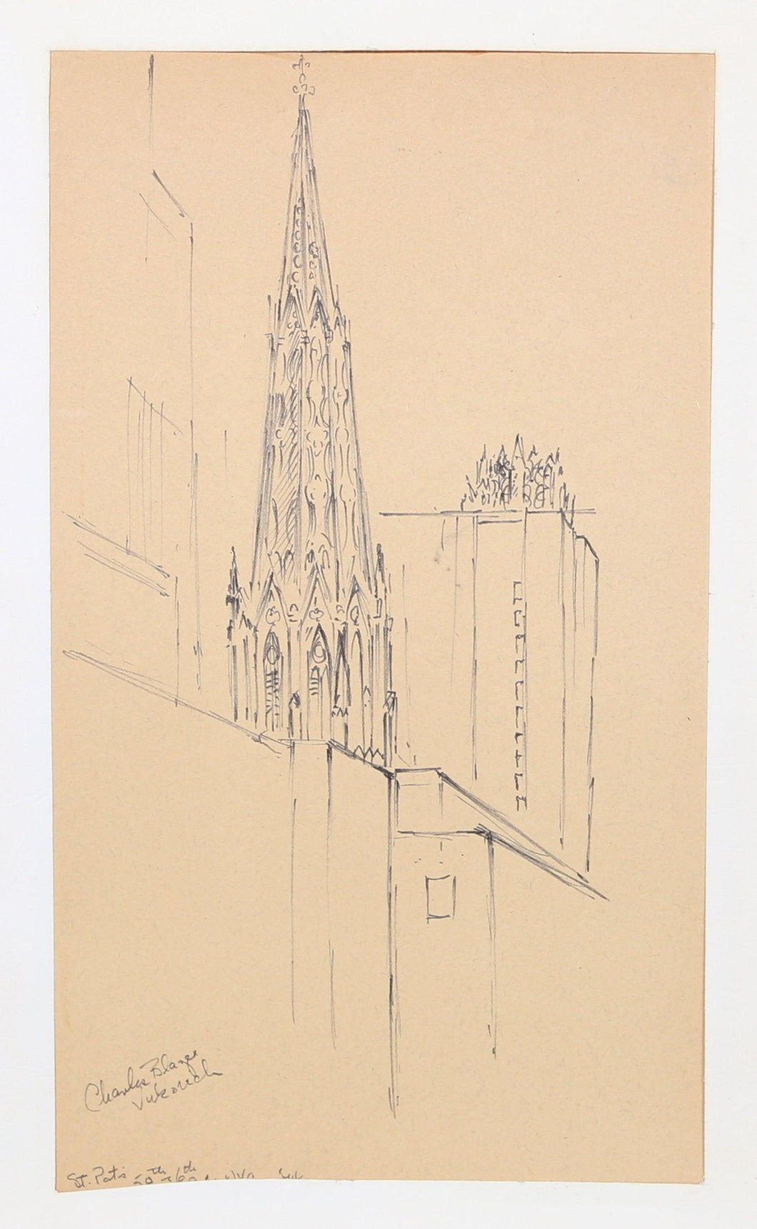 St. Patrick's Cathedral Ink | Charles Blaze Vukovich,{{product.type}}