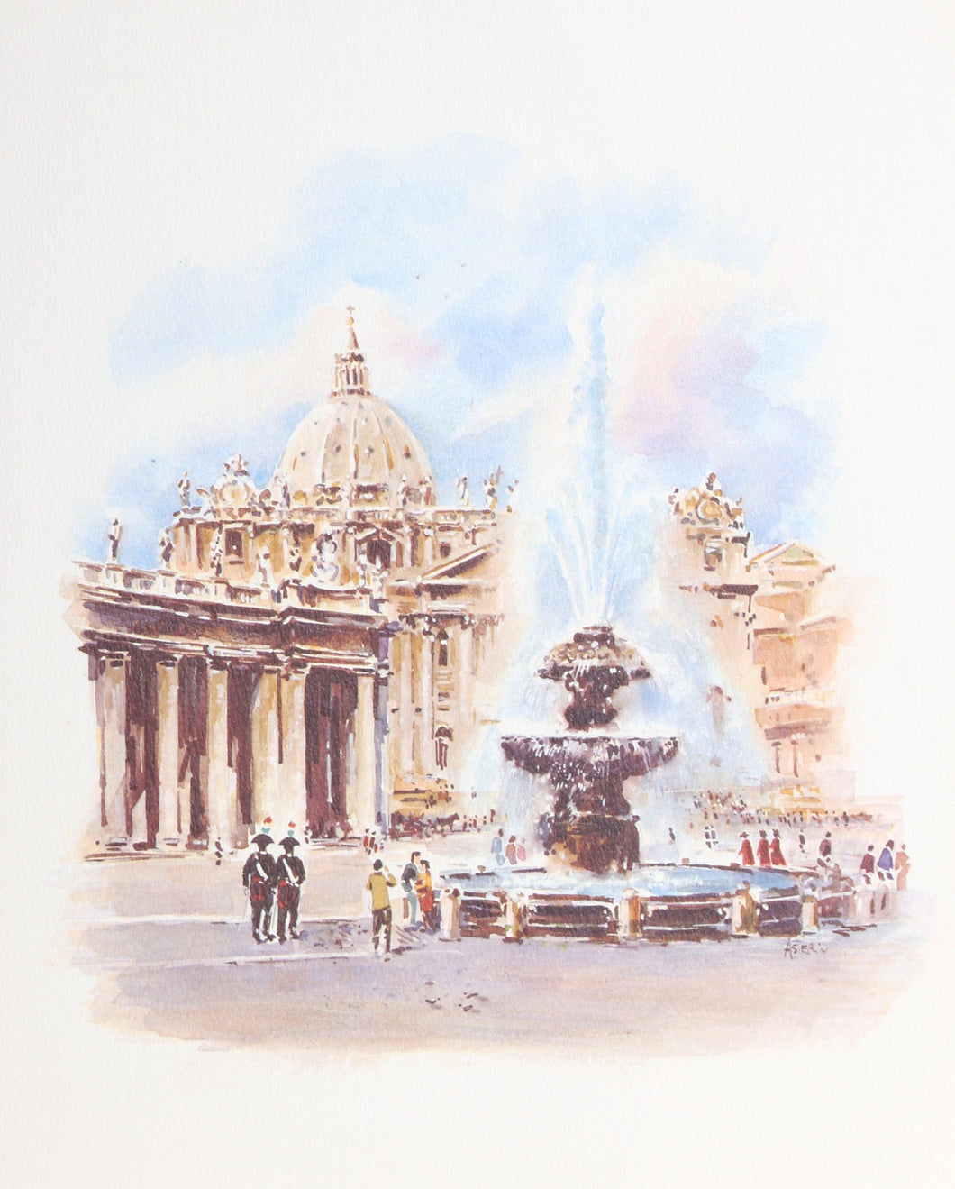 St. Peter's Basilica Rome Poster | Asterio Pascolini,{{product.type}}