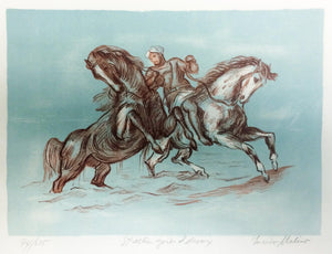 Stallion (after Delacroix) Lithograph | Enrico Molino,{{product.type}}