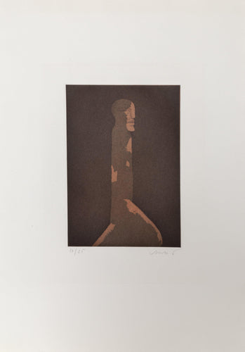 Standing Figure Violet Lithograph | Horst Antes,{{product.type}}