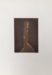 Standing Figure Violet Lithograph | Horst Antes,{{product.type}}