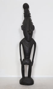 Standing Figure with Tall Crown Wood | African or Oceanic Objects,{{product.type}}