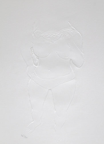 Standing Nude Etching | Unknown Artist,{{product.type}}