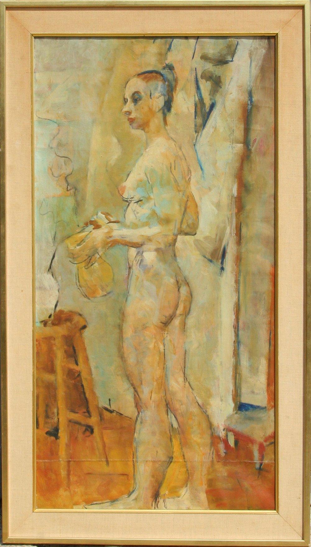 Standing Nude Oil | Unknown Artist,{{product.type}}
