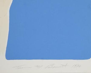 Standing Nude on Blue Screenprint | Thomas M. Barnett,{{product.type}}