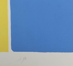 Standing Nude on Blue Screenprint | Thomas M. Barnett,{{product.type}}