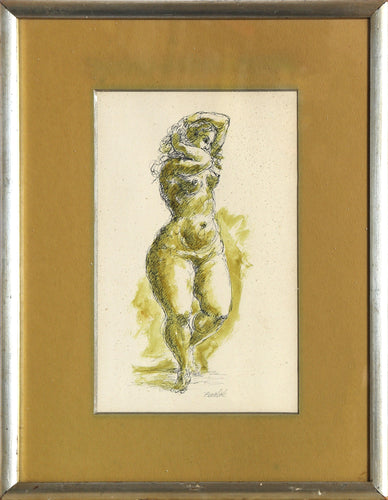 Standing Nude Watercolor | Charles Burdick,{{product.type}}