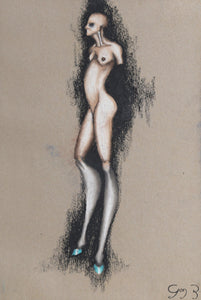 Standing Nude with Horse Legs Pastel | Jon Robyn,{{product.type}}