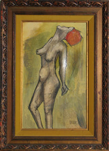 Standing Nude with Red Hair Oil | Unknown Artist,{{product.type}}