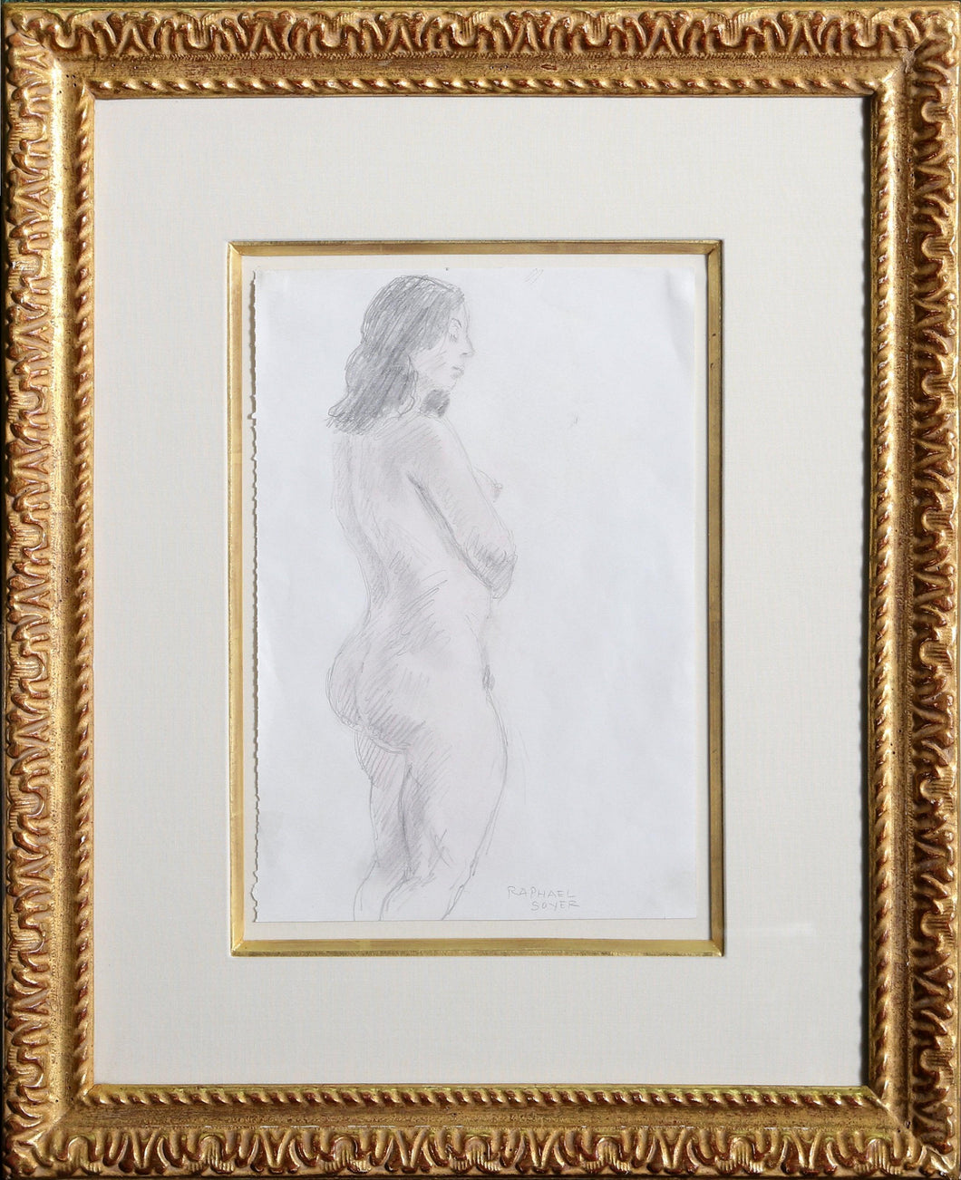 Standing Nude Woman (26) Watercolor | Raphael Soyer,{{product.type}}