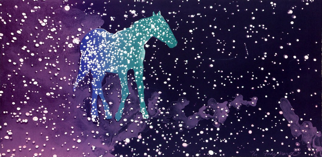 Starry Night Horse Lithograph | Judy North,{{product.type}}
