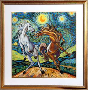 Starry Night Ponies Gouache | Li Na Jai,{{product.type}}