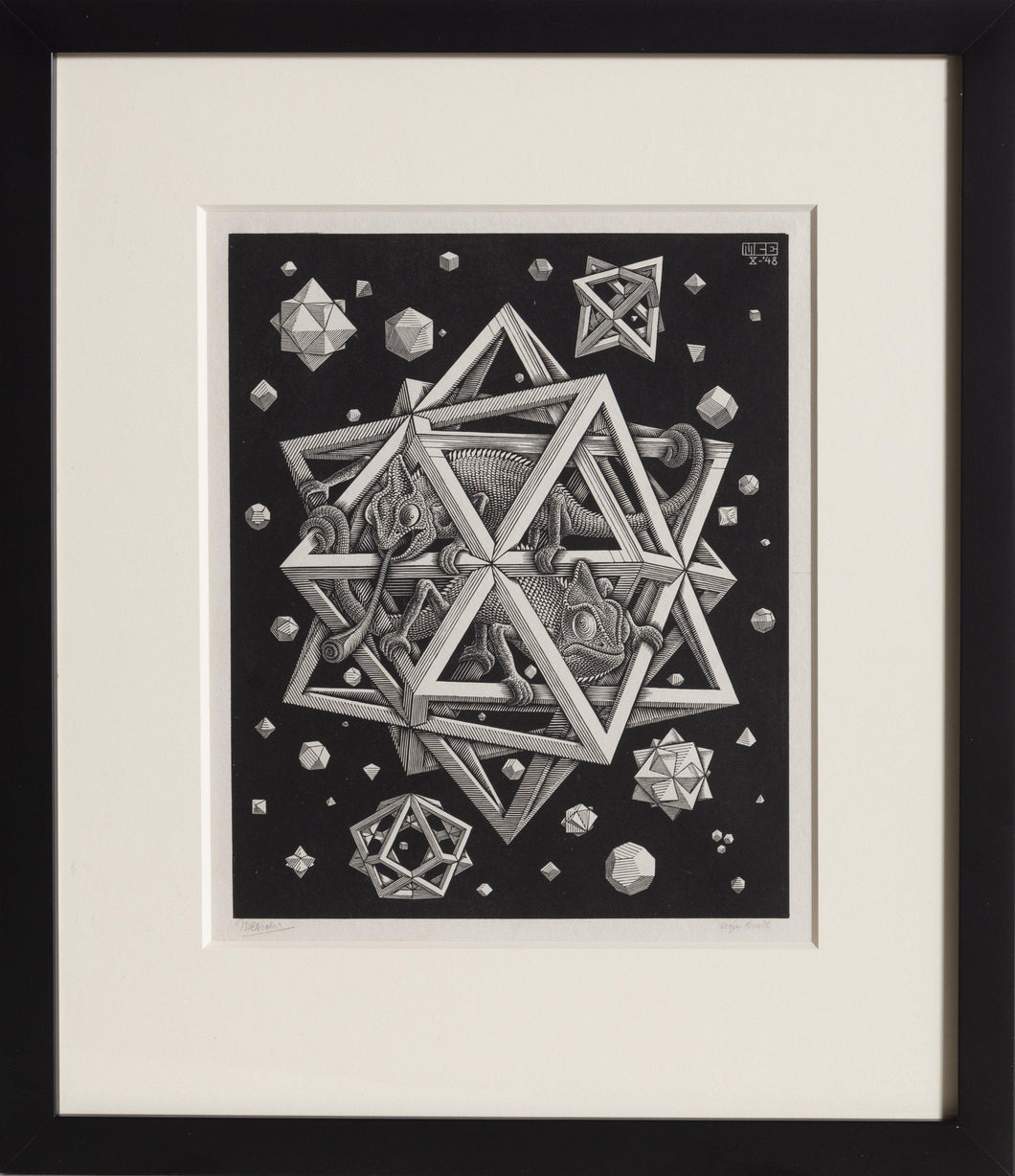 Stars Black and White Woodcut | M.C. (Maurits Cornelis) Escher,{{product.type}}