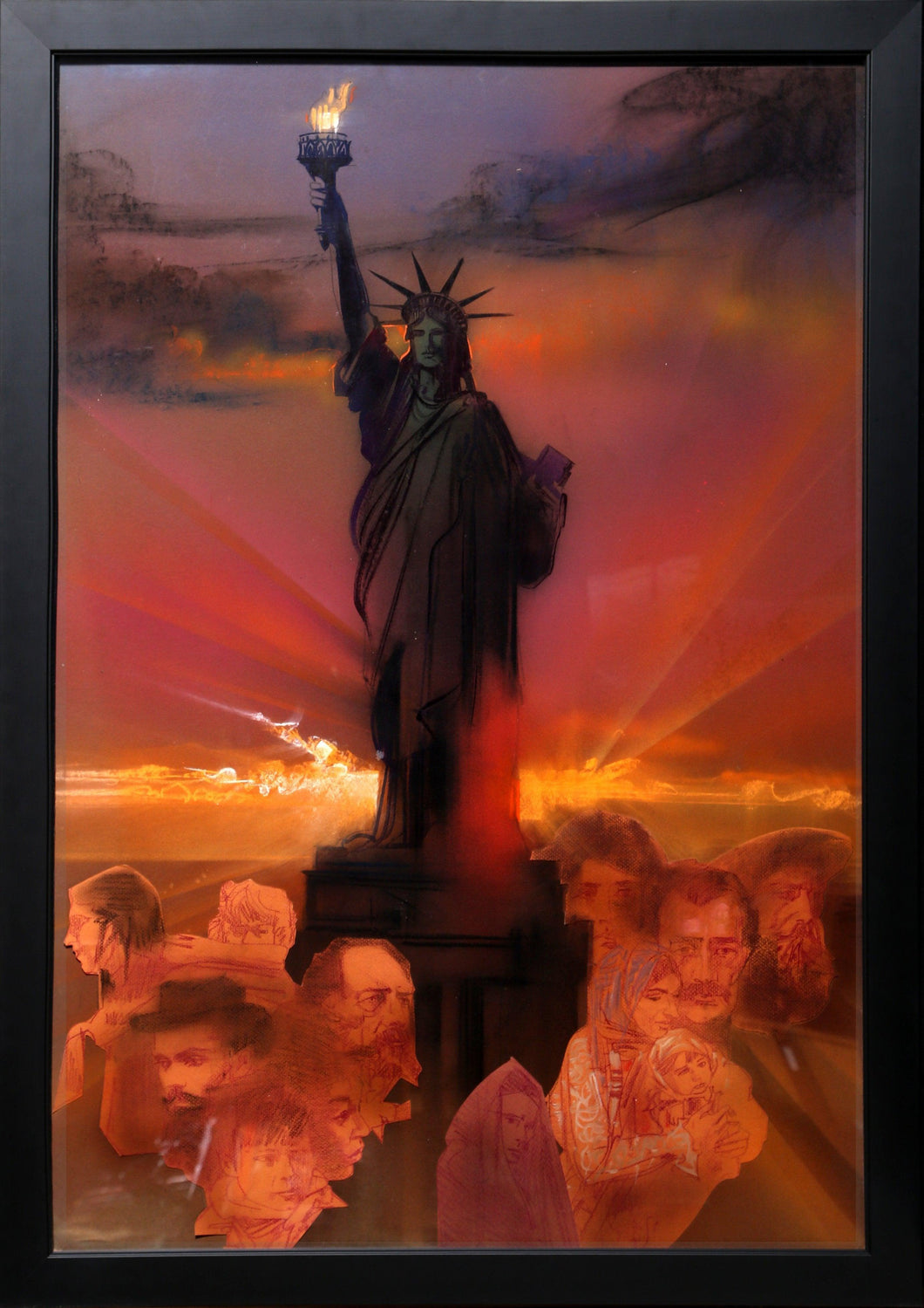 Statue of Liberty (Color) Mixed Media | Yamagata,{{product.type}}