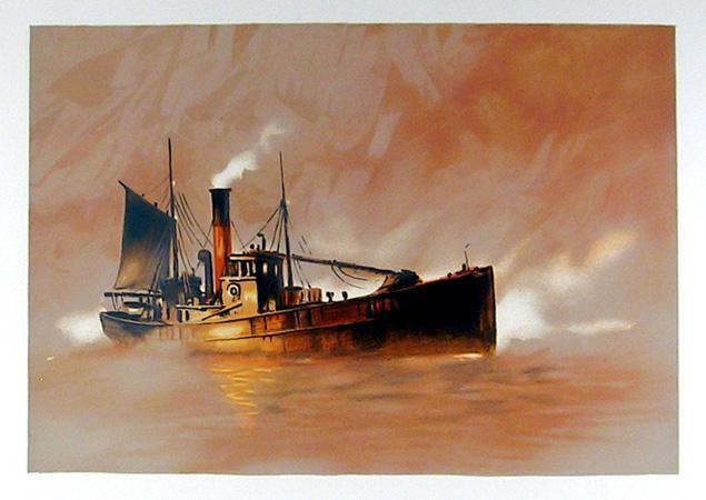 Steamship (135) Lithograph | Unknown Artist,{{product.type}}