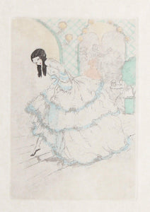 Stepping Up from La Dame aux Camelias Etching | Louis Icart,{{product.type}}