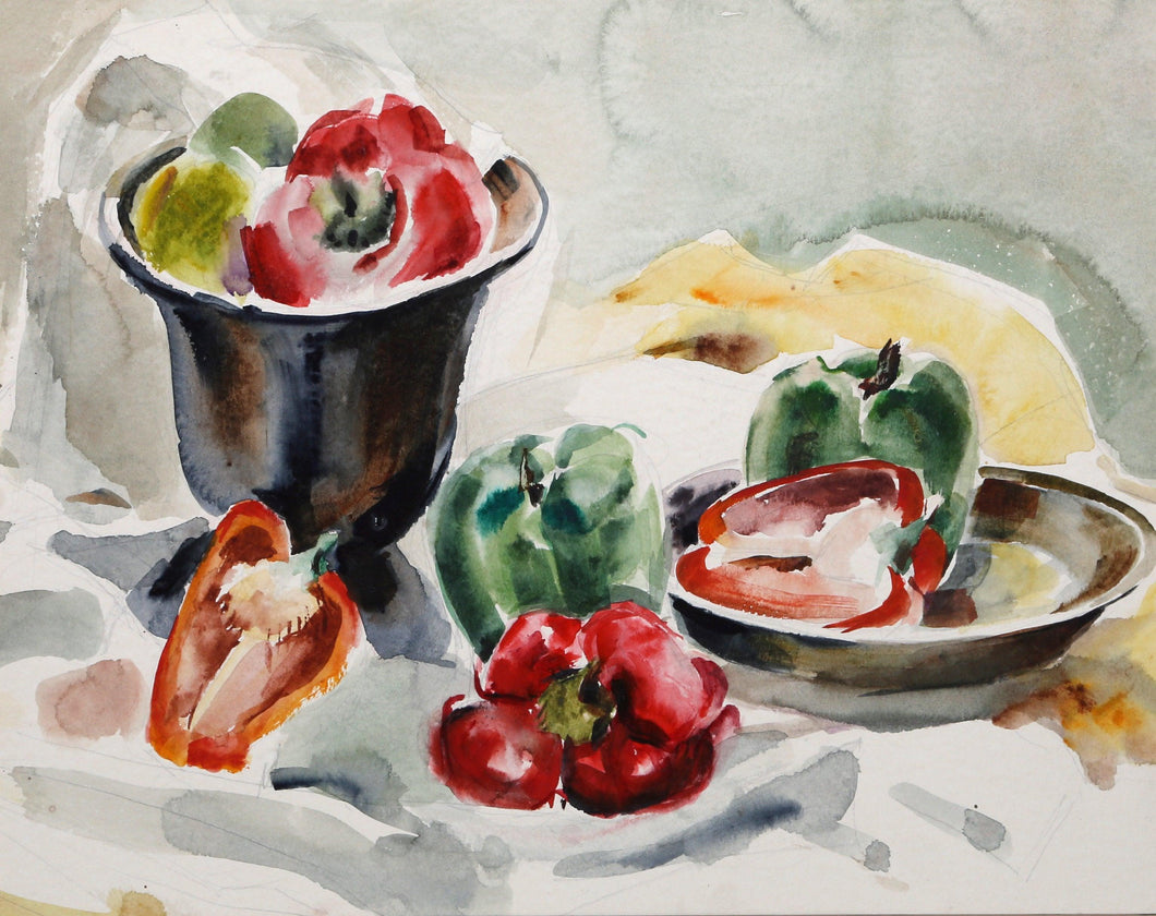 Still Life (P3.24) Watercolor | Eve Nethercott,{{product.type}}