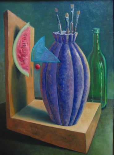 Still Life with Brushes Oil | Oscar Ochoa,{{product.type}}