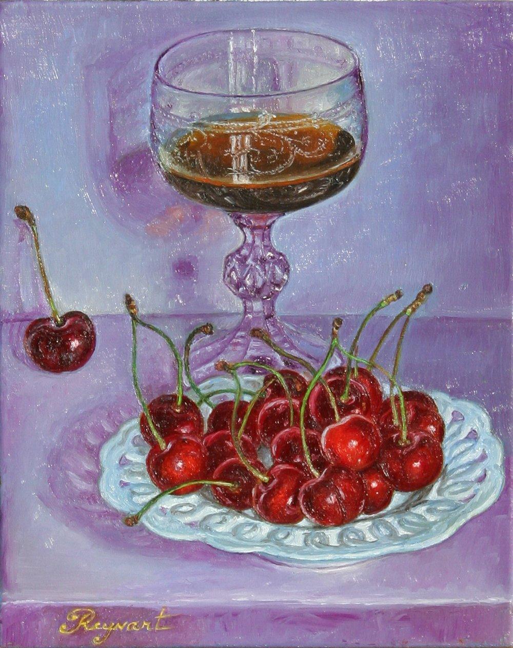 Still Life with Cherries (1) Oil | Isabelle Reynart,{{product.type}}