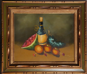 Still Life with Chianti and Fruit Oil | Unknown Artist,{{product.type}}