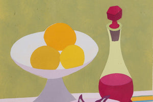 Still Life with Decanter, Lemons, and Figs screenprint | Benjamin Benno,{{product.type}}