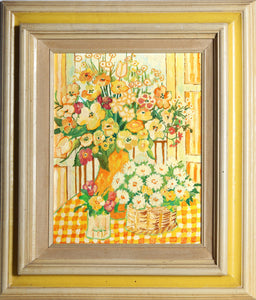 Still Life with Flowers in Yellow Oil | Unknown Artist,{{product.type}}