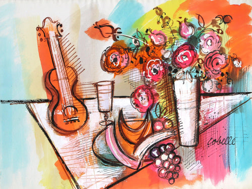 Still Life with Fruit and Flowers 1 Acrylic | Charles Cobelle,{{product.type}}