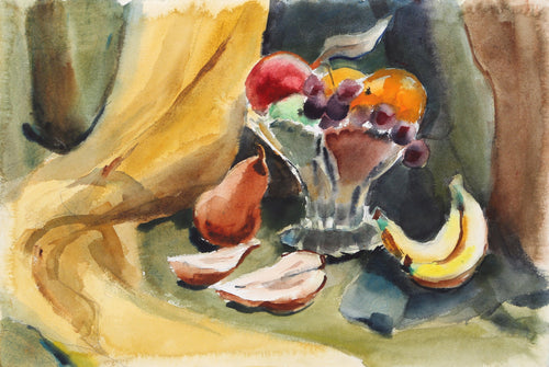 Still Life with Fruit (P1.29) Watercolor | Eve Nethercott,{{product.type}}