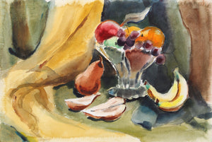 Still Life with Fruit (P1.29) Watercolor | Eve Nethercott,{{product.type}}