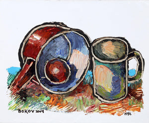Still Life with Mug and Pot Oil | Konstantin Bokov,{{product.type}}